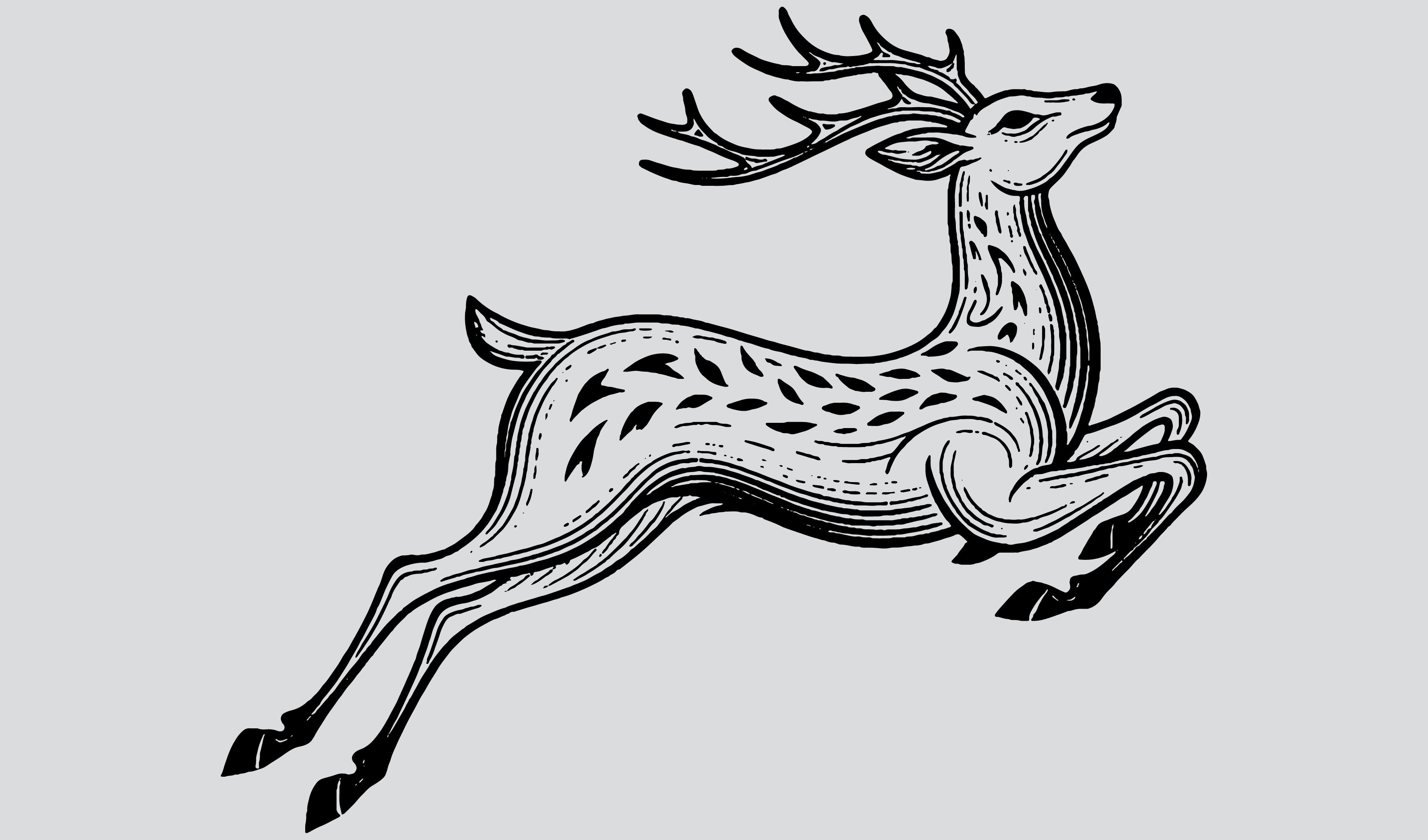 传统-酒类相关插画-鹿矢量插画元素设计